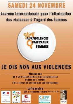 CIDFF82 - journée internationale pour l’élimination de la violence à l’égard des femmes @Prefet_82