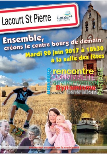 Lacourt St Pierre : ensemble créons le centre bourg de demain : La municipalité a besoin de votre aide et de vos conseils