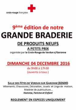 L'évènement incontournable du week-end : la 9ème édition de la braderie de la Croix-Rouge à Verdun sur Garonne